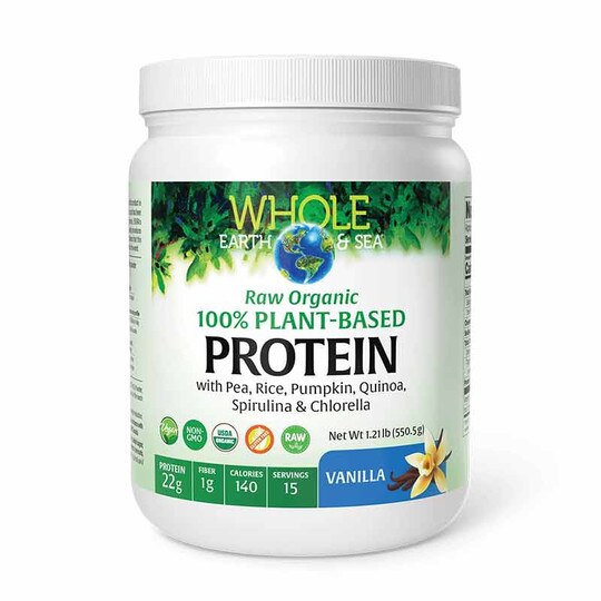 Whole Earth & Sea Raw Organic Plant Protein, NF
